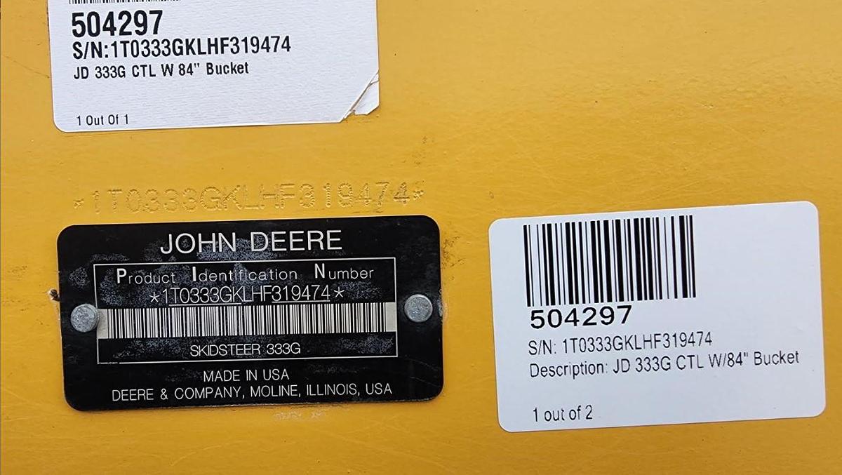 Used 2017 John Deere 333G