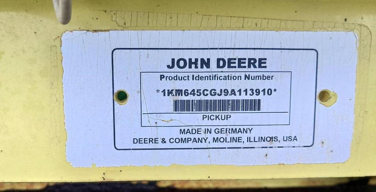 Used John Deere 645C Forage Header