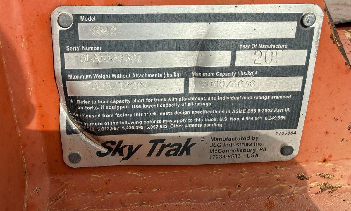 Used 2005 Sky Trak 8042 Legacy