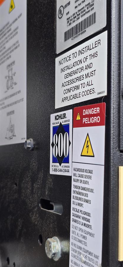 Used 2025 Kohler 60REOZK 60kW Diesel Generator