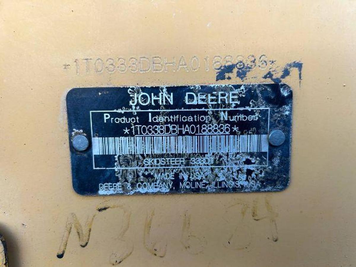 Used 2010 JOHN DEERE CT333D Skid Steer