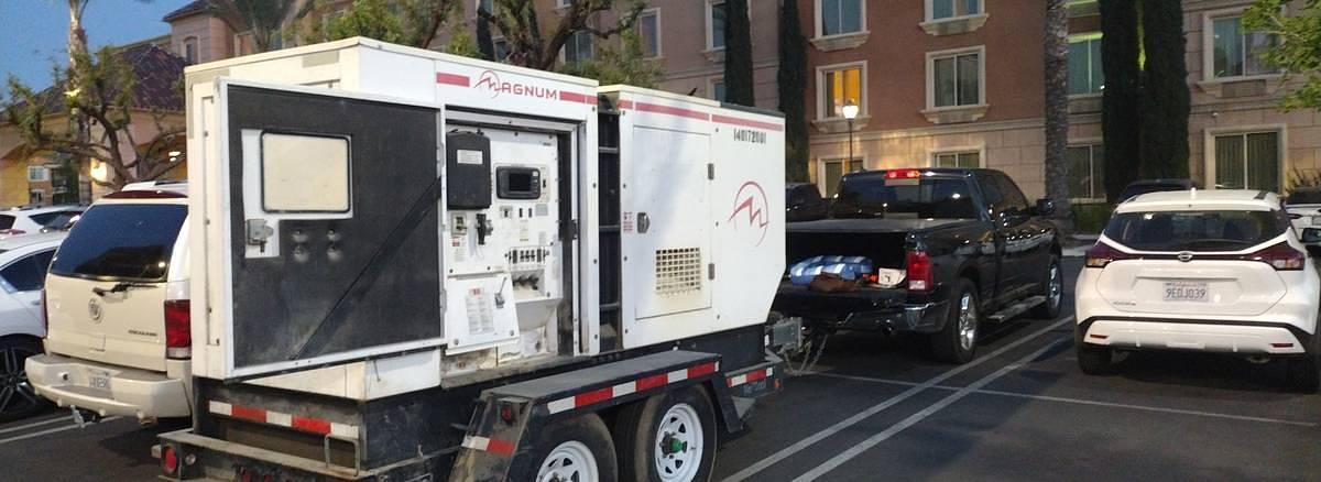 Used 2014 Magnum MMG 175 KVA Diesel Generator with Trailer