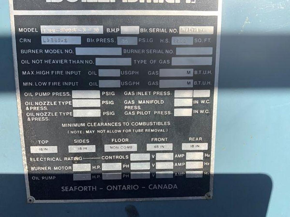 Used 2004 Boilersmith KMW Wood Fired Boiler