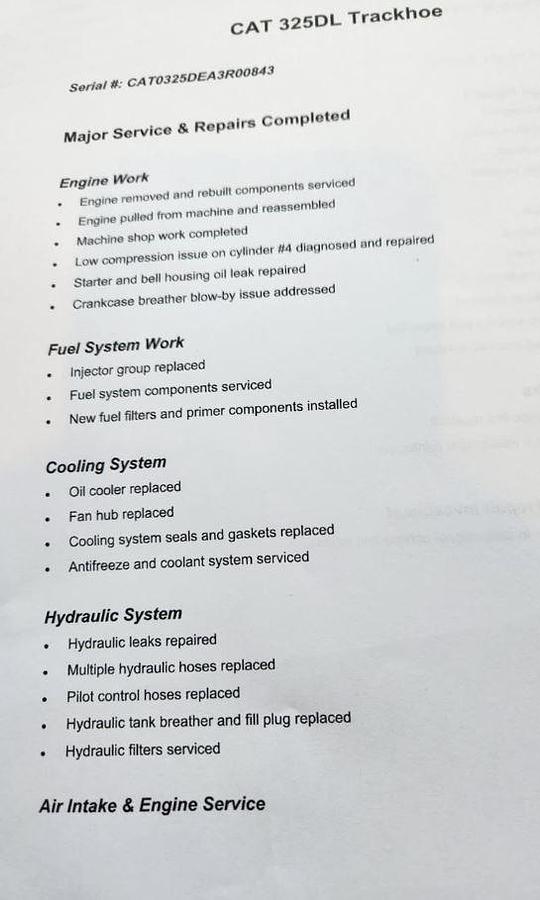 Used 2009 Caterpillar 325dl
