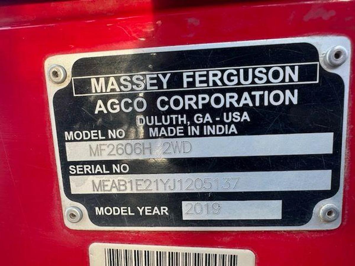 Used 2019 Massey Ferguson 2606 H