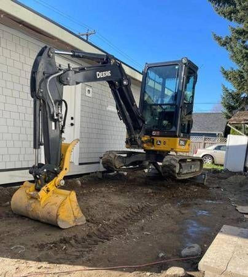 Used 2023 JOHN DEERE 35G & Snake River Double Axle Trailer