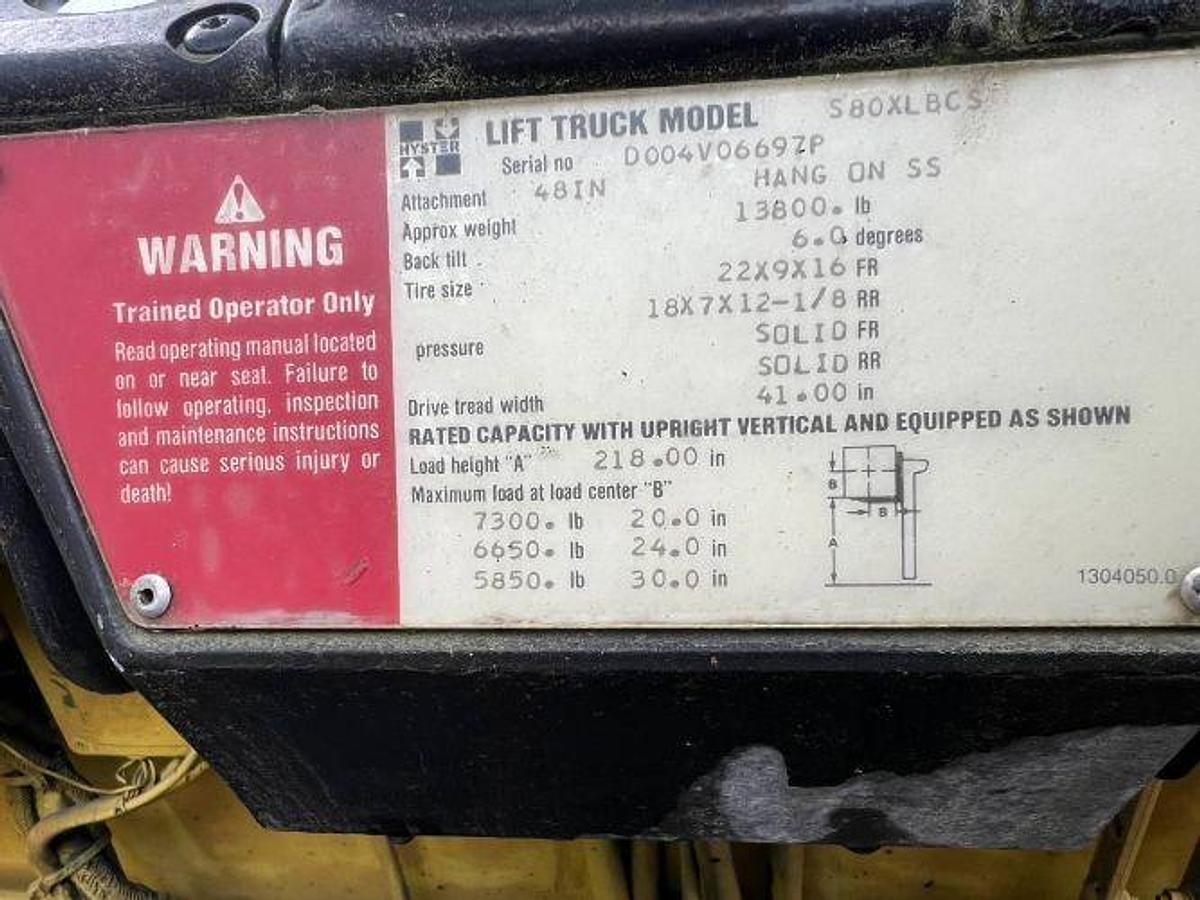 Used 2008 Hyster 80XL