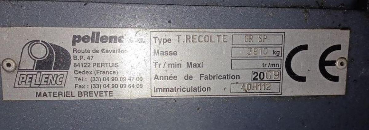 Used 2009 PELLENC 8590 Grape Harvester
