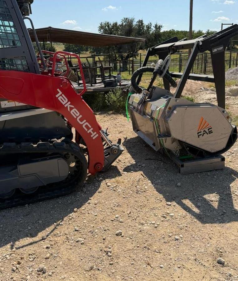 Used 2022 Takeuchi Tl12v2 Skid Steer & FAE Mulcher