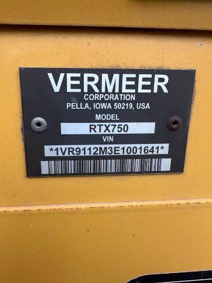 Used 2014 VERMEER RTX750 Trencher