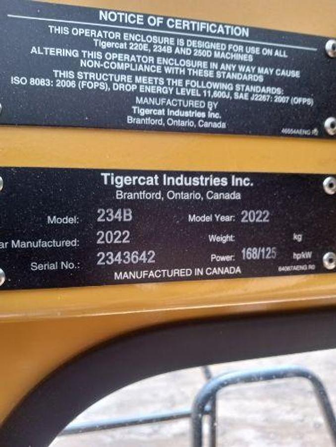 Used 2022 TIGERCAT Harvester