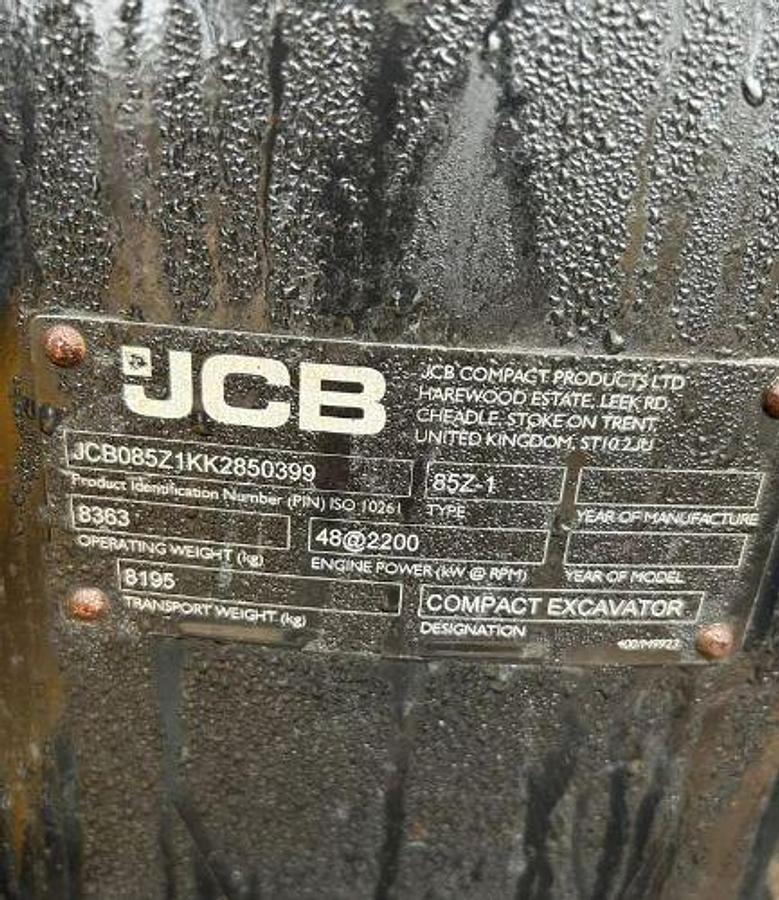 Used 2019 JCB 85Z 1 ECO