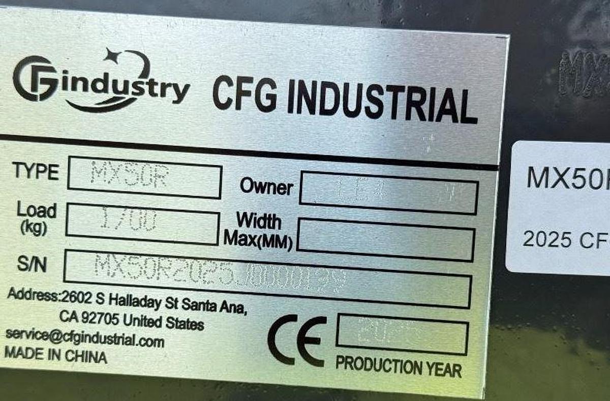 Used 2025 CFG INDUSTRY MX50R Mini Excavator