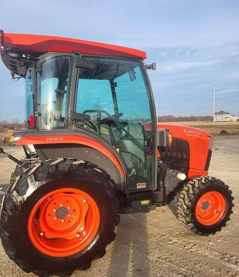 Used 2023 Kubota L3560HSTC-LE Cab Tractor with Mower