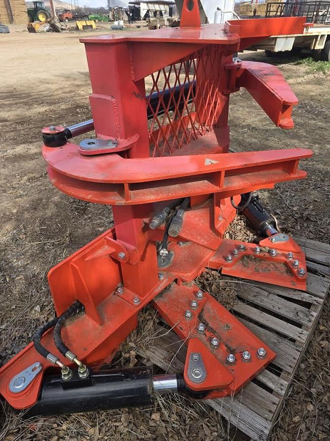 Used 2024 Agrotk Topcat ECSSRB Hydraulic Tree Shear & Grapple Skid Steer Attachment (15")