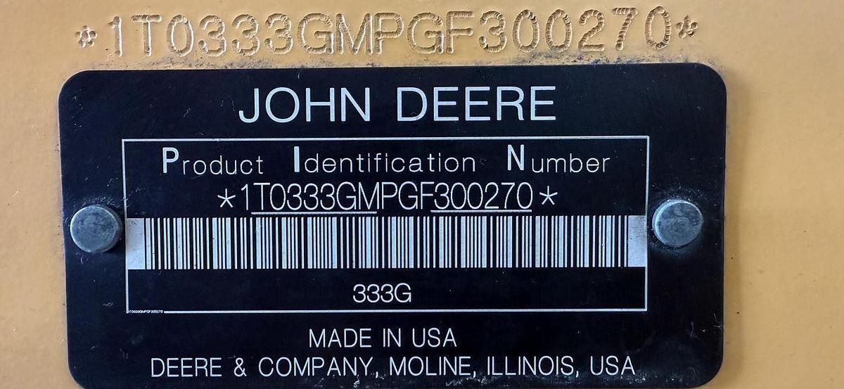 Used 2016 DEERE 333G Skid Steer