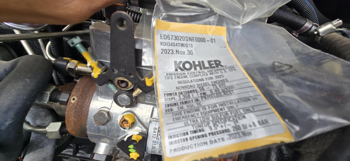 Used 2025 Kohler 60REOZK 60kW Diesel Generator