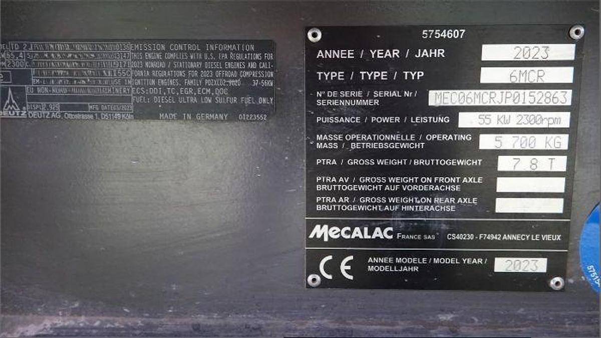 Used 2023 Mecalac 6MCR