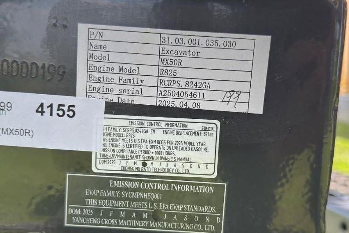 Used 2025 CFG INDUSTRY MX50R Mini Excavator