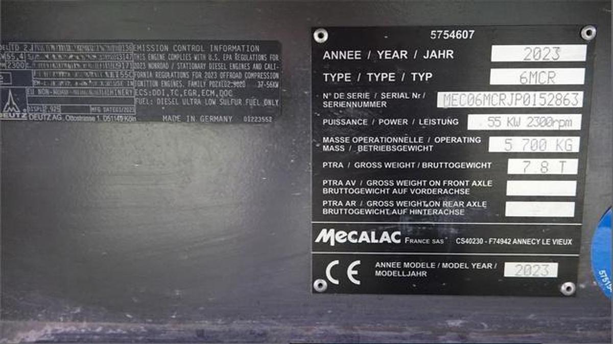 Used 2023 Mecalac 6MCR