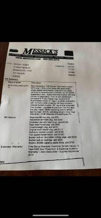 Used 2014 NEW HOLLAND l218 Skid Steer Loader