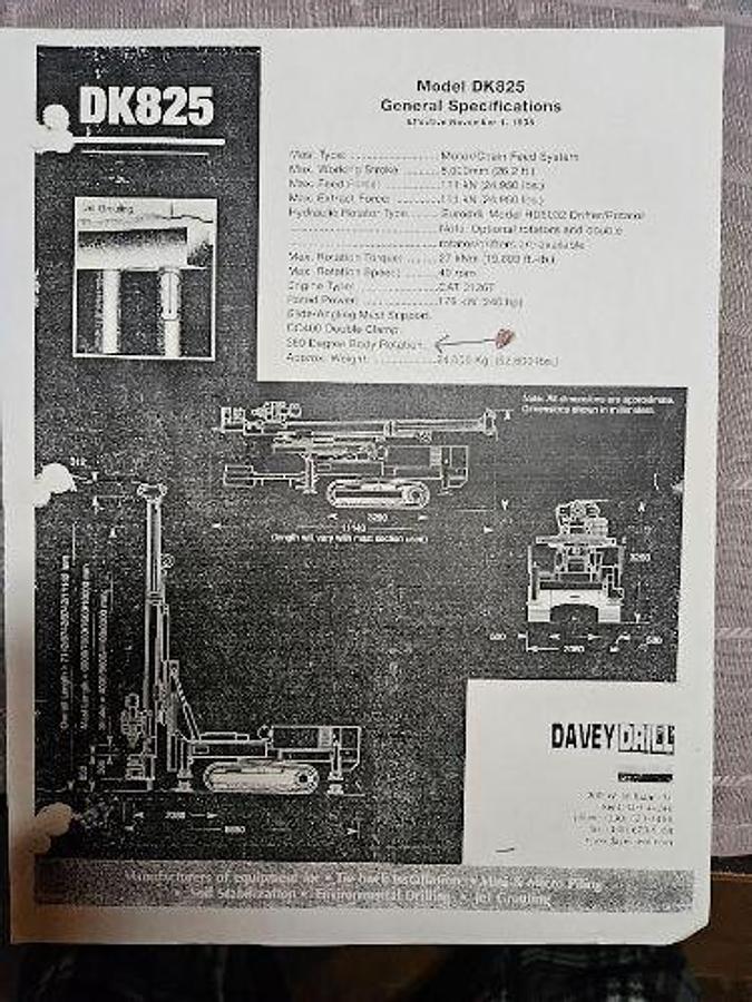 Used 2002 Davey Drill DK825