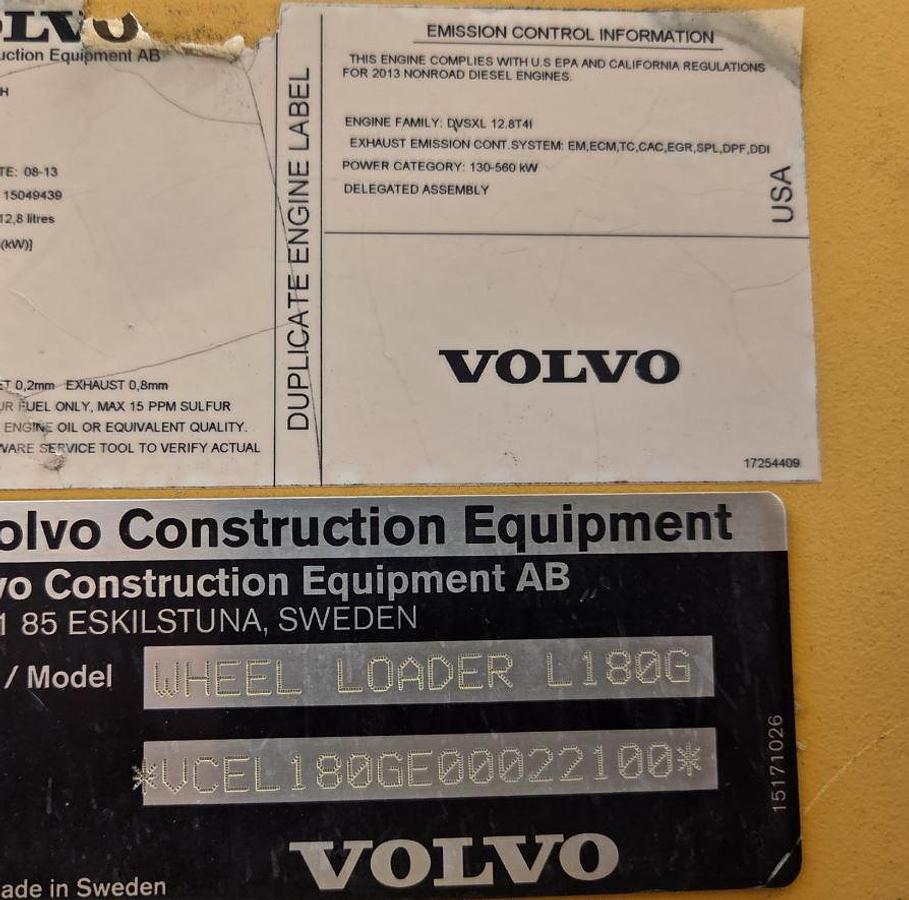 Used 2014 Volvo L180G