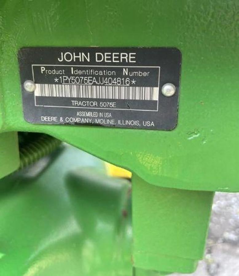 Used 2018 JOHN DEERE 5075E