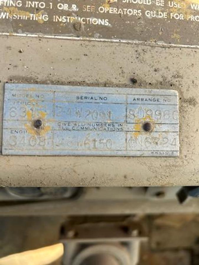 Used 1983 Caterpillar 631D Motor Scraper