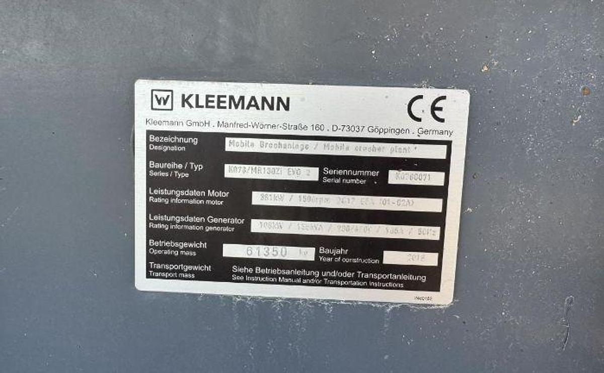Used 2020 Kleemann MOBIREX MR130Zi EVO2