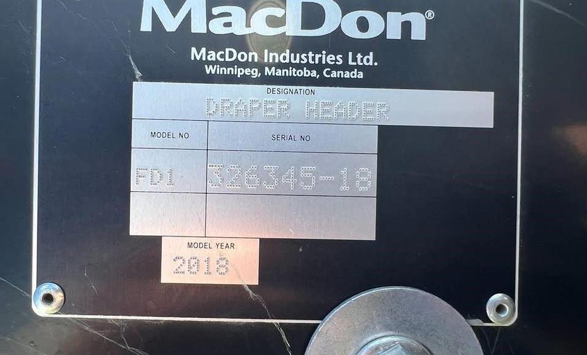 Used 2018 MACDON FD135
