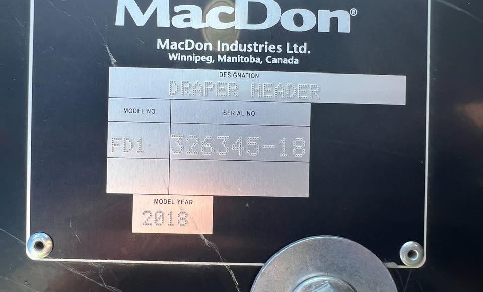 2018 Macdon FD135