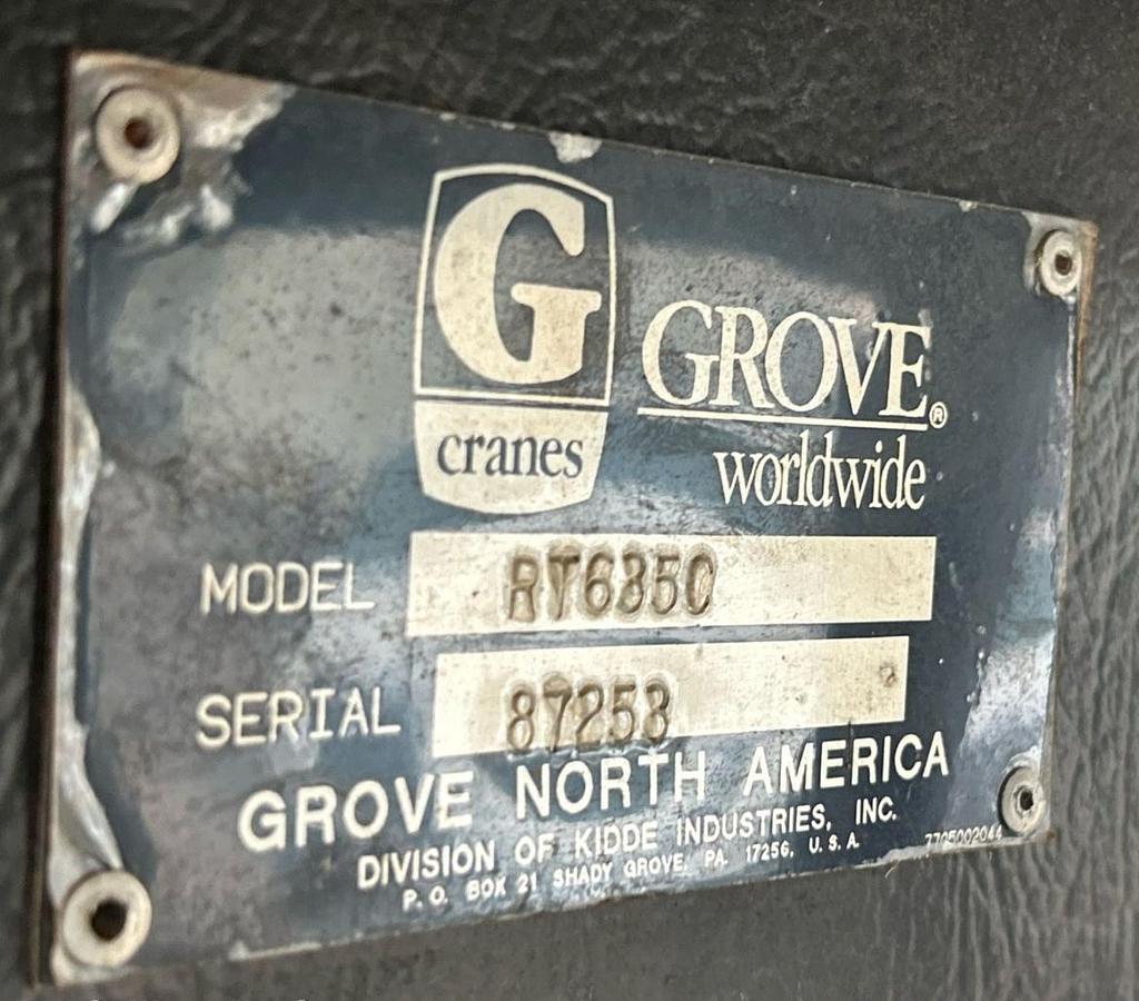 Used 1998 Grove RT635C Terrain Crane