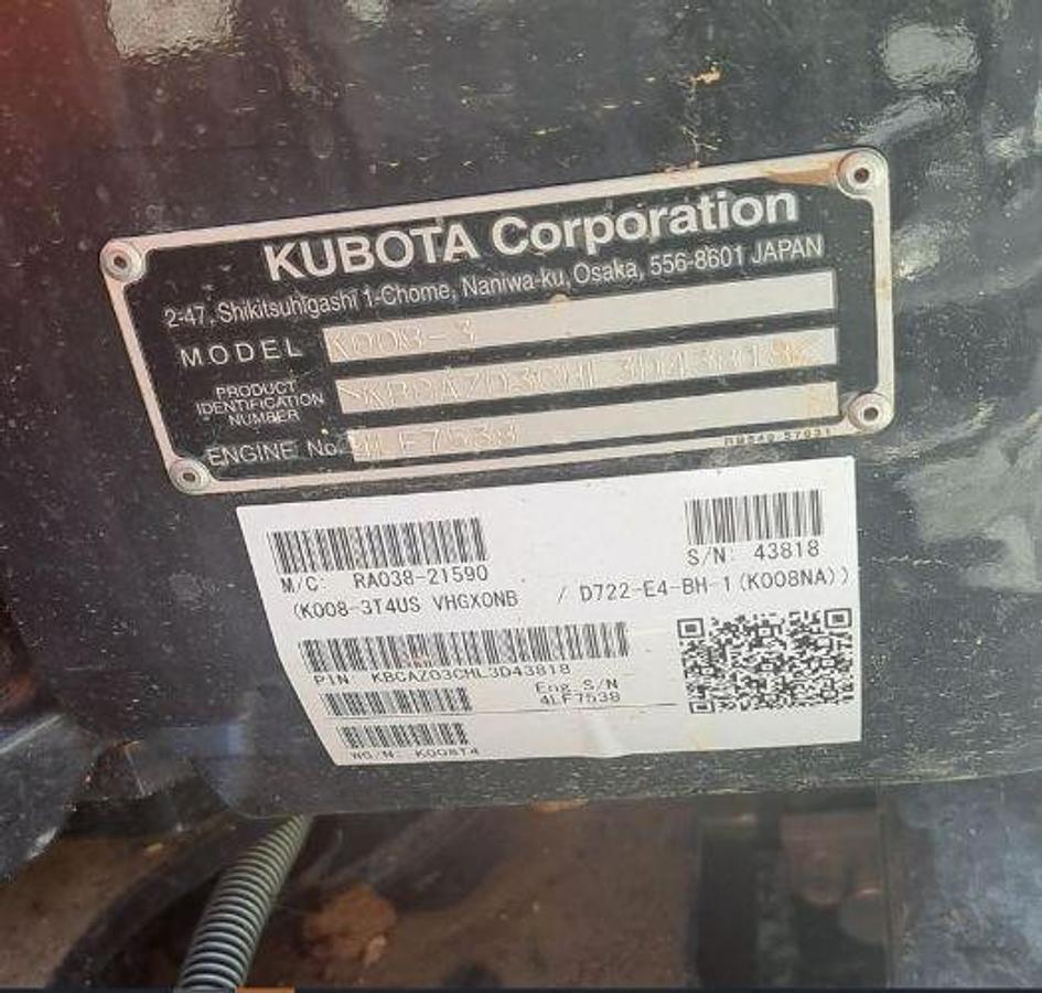 Used 2021 Kubota K008 3