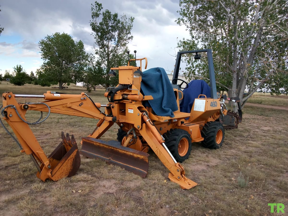 Used 1993 Case 460 Trencher/Backhoe | Diesel | 4-Wheel Steering | Backfill Blade | 2-in-1 Machine