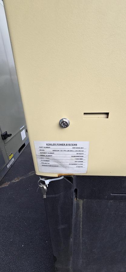 Used 2025 Kohler 60REOZK 60kW Diesel Generator