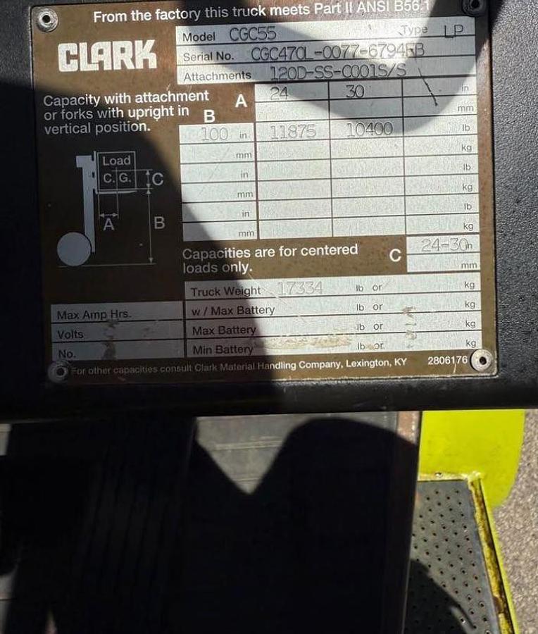 Used 1998 Clark CGC55