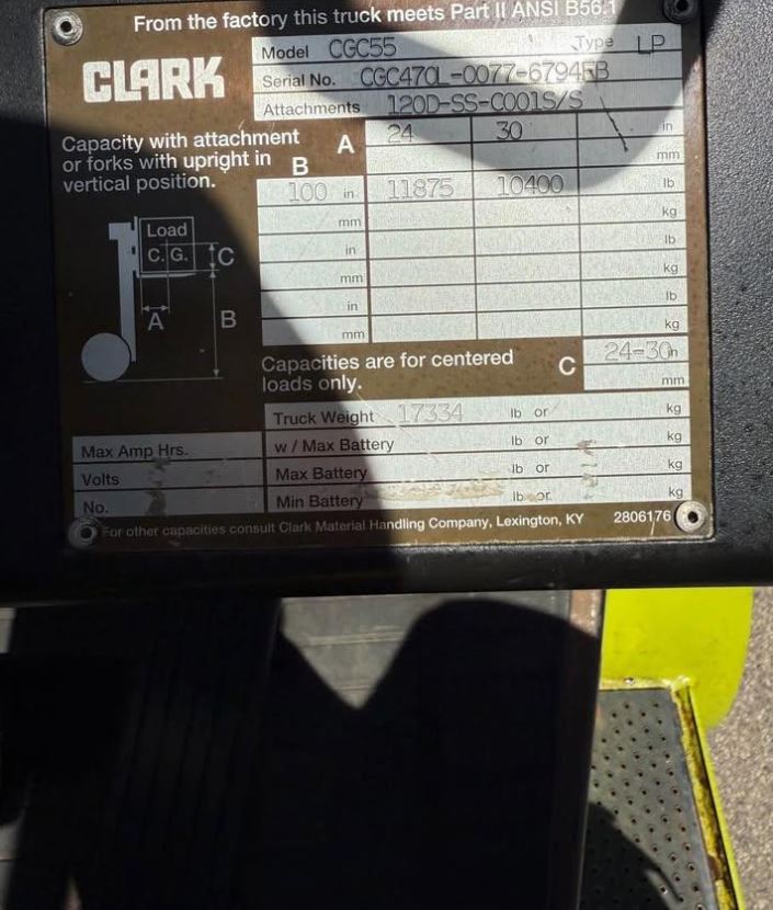 Used 1998 Clark CGC55