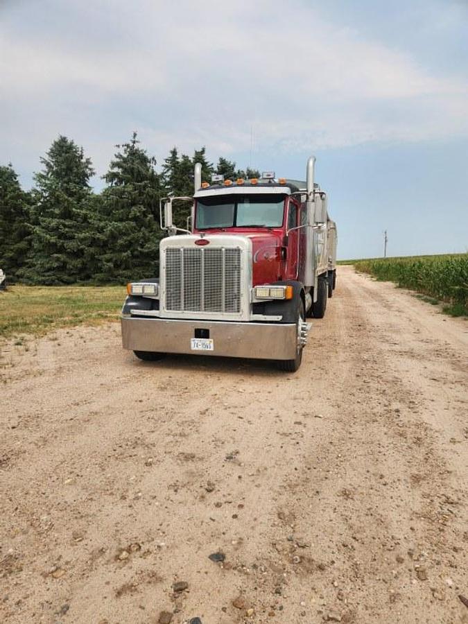 Used 2005 Peterbilt Day Cab Semi With Pup Trailer