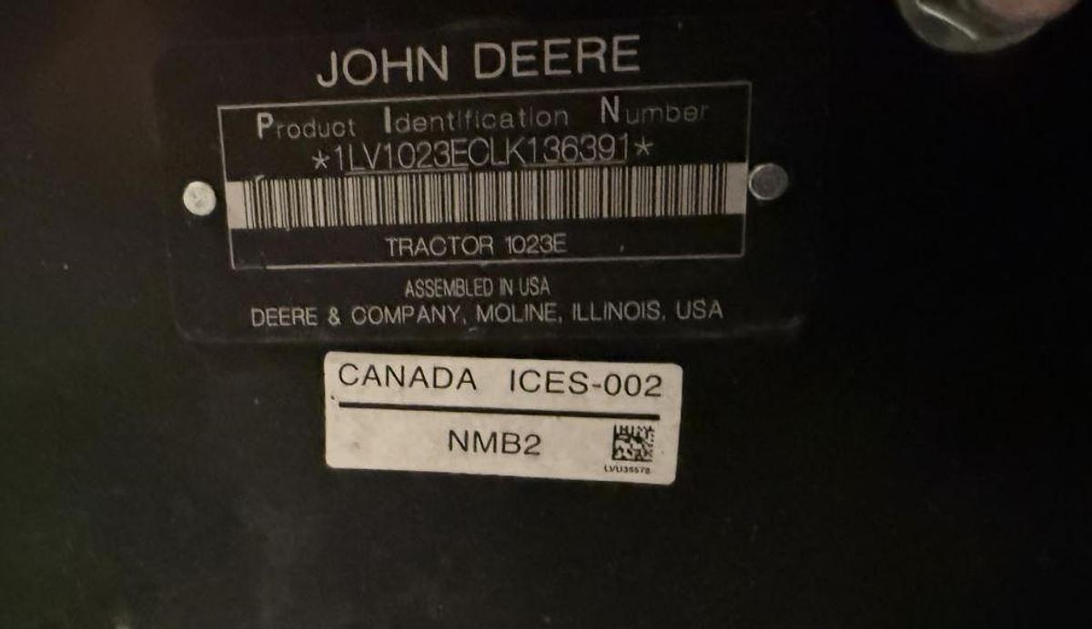 Used 2020 John Deere 1023E