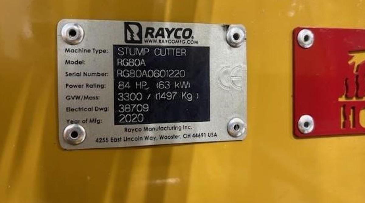 Used 2020 Rayco RG80