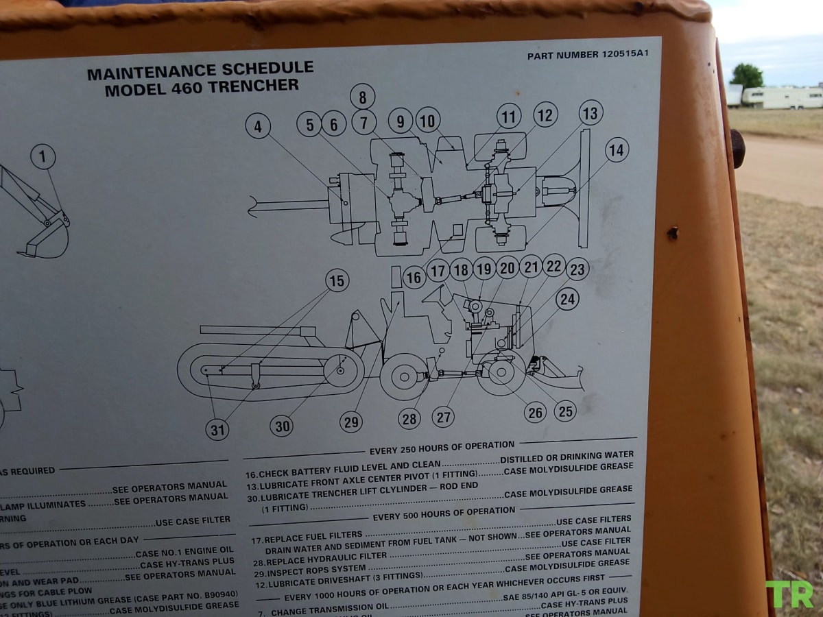 Used 1993 Case 460 Trencher/Backhoe | Diesel | 4-Wheel Steering | Backfill Blade | 2-in-1 Machine