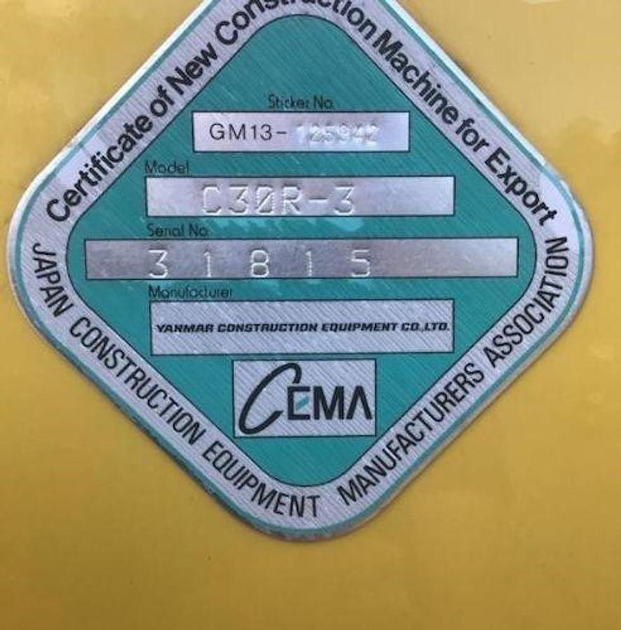 Used 2020 Yanmar C30R-3