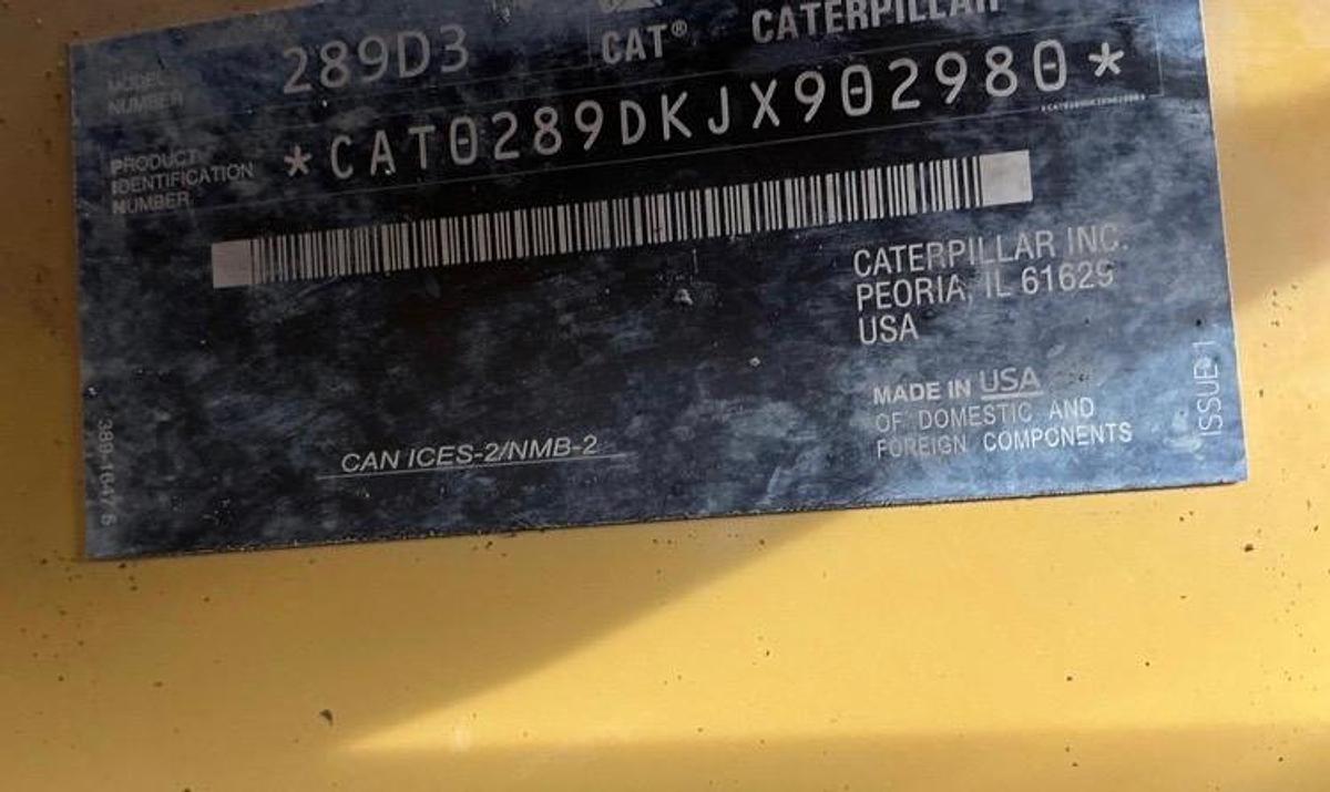 Used 2020 Caterpillar 289D3