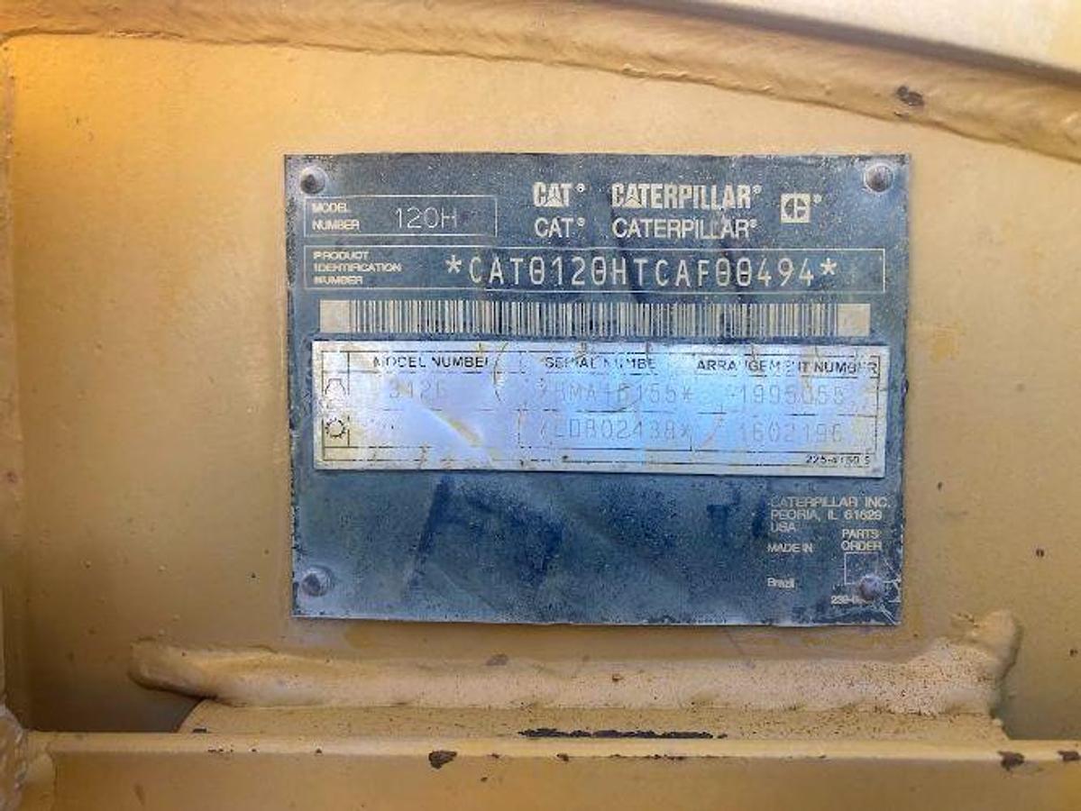 Used 2004 CATERPILLAR 120H Underground Motor Grader
