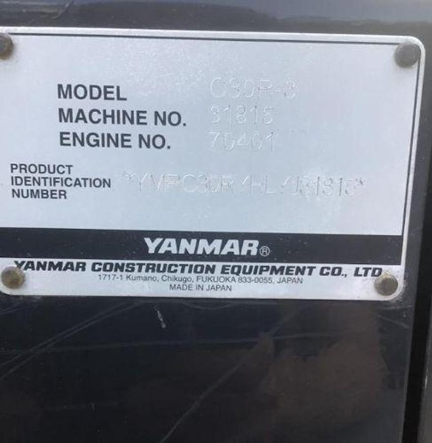 Used 2020 Yanmar C30R-3