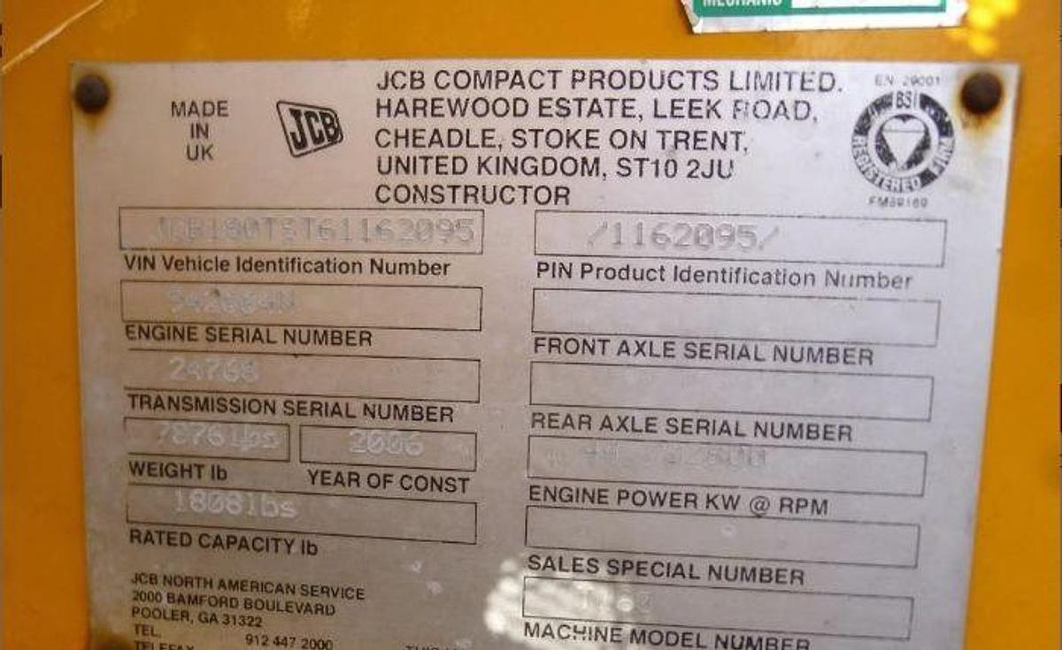 Used 2006 JCB Robot 180T