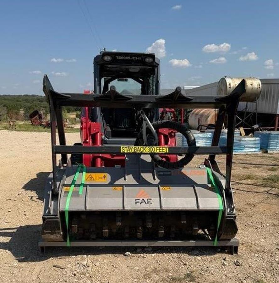 Used 2022 Takeuchi Tl12v2 Skid Steer & FAE Mulcher