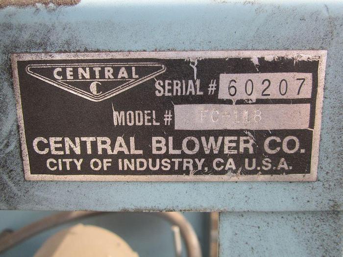 Used Blower, 0.5 HP, Central, Mdl FC-118, C/st #C739097