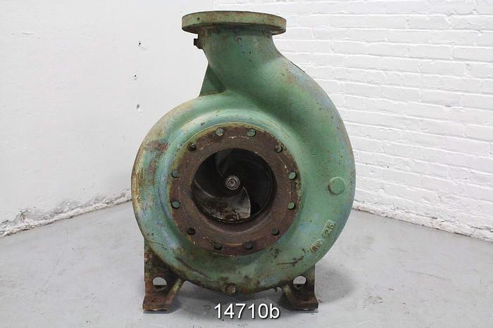 Used Goulds 3175 Pump, 8 X 10 X 18H, 2-Vane Impeller, 16" Impeller Diameter, Ductile Iron Casing, Stainless Steel Suction Side Plate, Ductile Iron Stuffing Box, Stainless Steel Impeller, Packing #14710